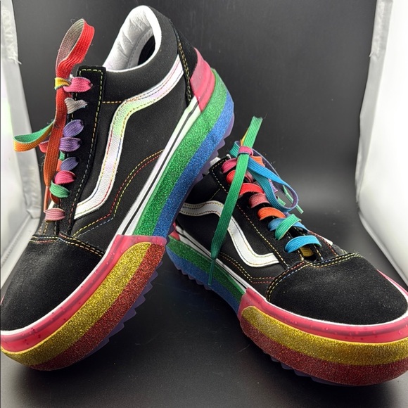 UNISEX Vans Old Skool Stacked Glitter Like New - Picture 1 of 6